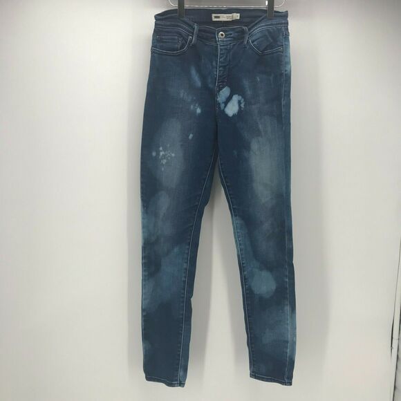 Levis Perfectly Slimming 512 Super Skinny Women 8 Blue Bleached Mid Rise Stretch - Picture 1 of 9